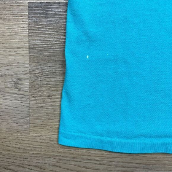 Vintage Shirt Mens Large Blue Santa Barbara California 90s Single Stitch - Picture 9 of 13